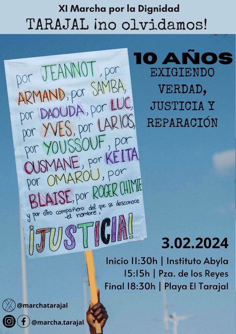 marcha dignidad tarajal - 2024 - CEAR - Ceuta